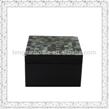 Eco Friendly Black MOP shell Boîte de rangement avec peinture noire